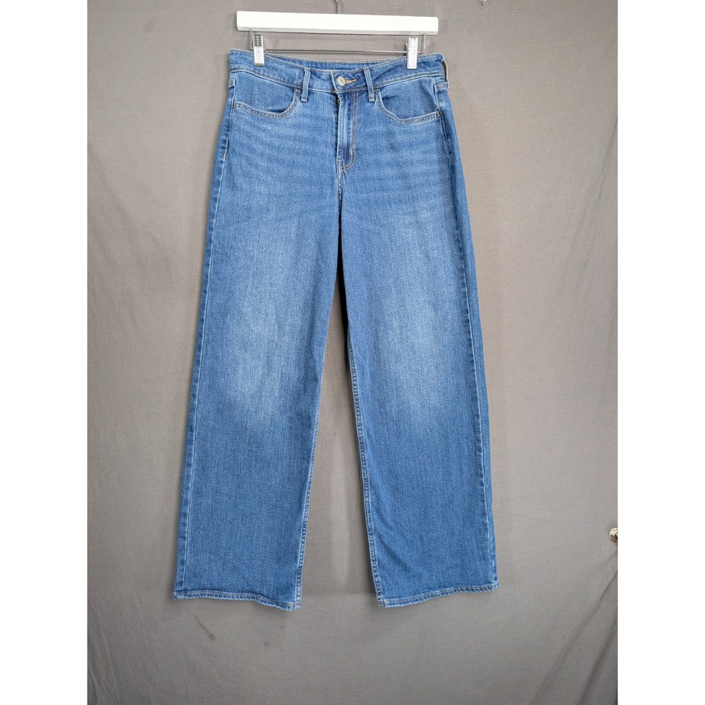 Old Navy Wow Wide Leg Jeans High Rise Blue Denim 6 732609-00